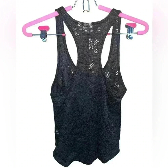 Mudd black lace razorback tank top black - Picture 2 of 4
